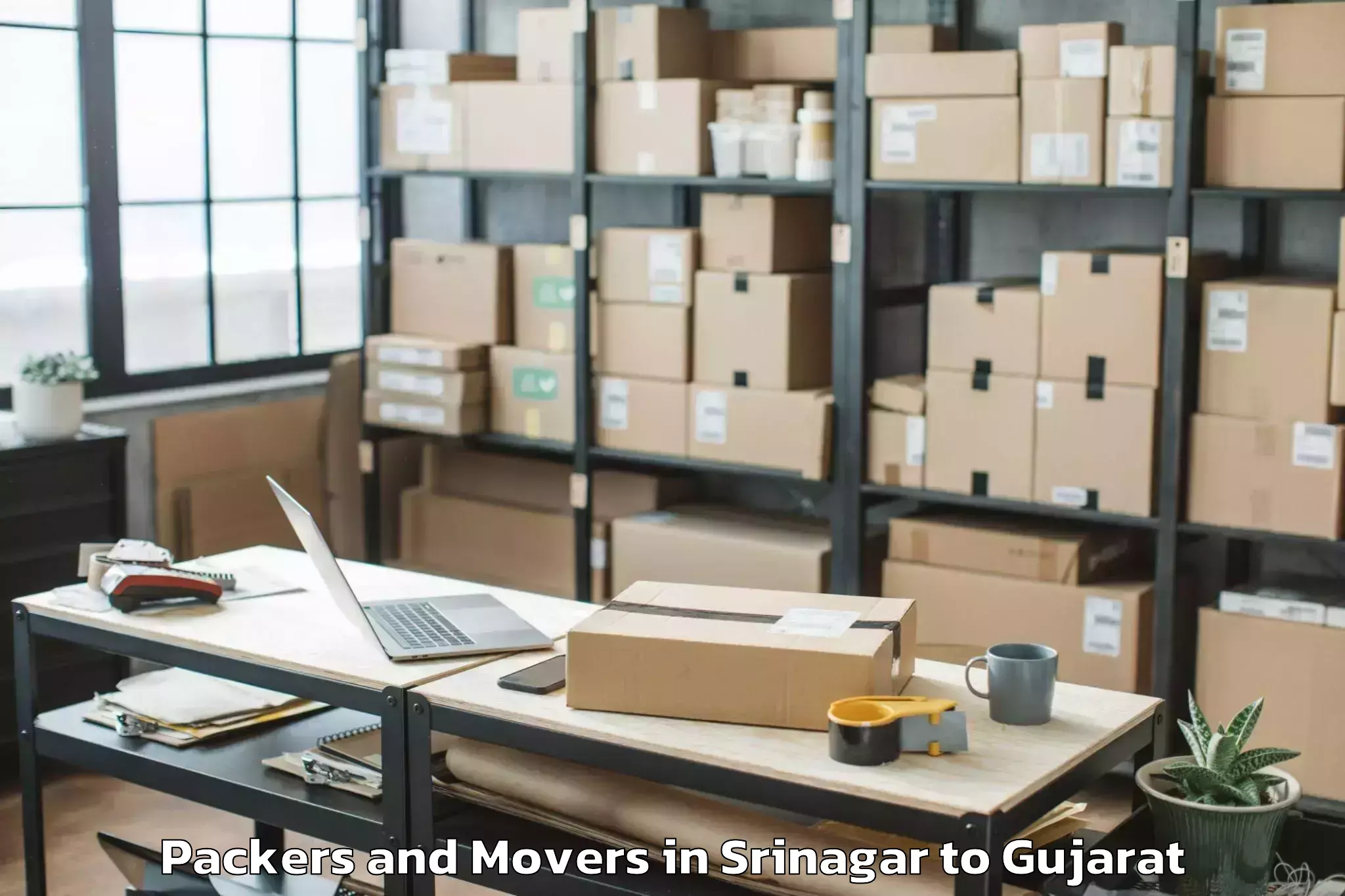 Book Srinagar to Vansda Packers And Movers Online